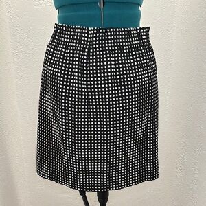 J. Crew Factory Black and White Polka Dot Skirt